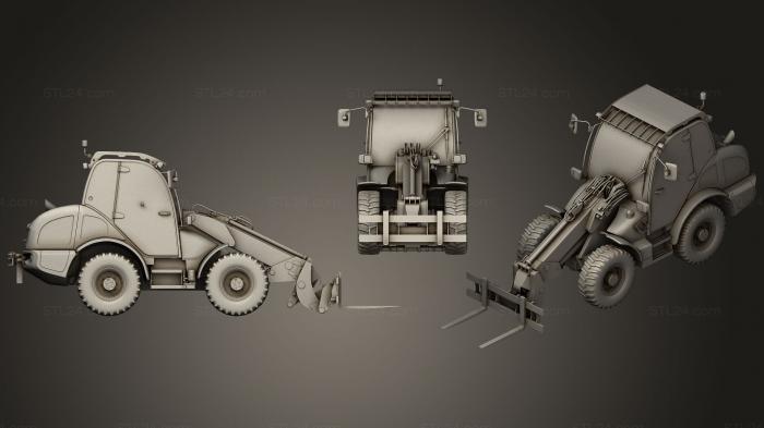 Автомобили и транспорт (Колесный погрузчик 2, CARS_0029) 3D модель для ЧПУ станка
